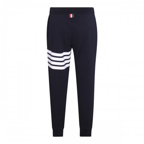 NAVY BLUE AND WHITE COTTON TRACK PANTS 