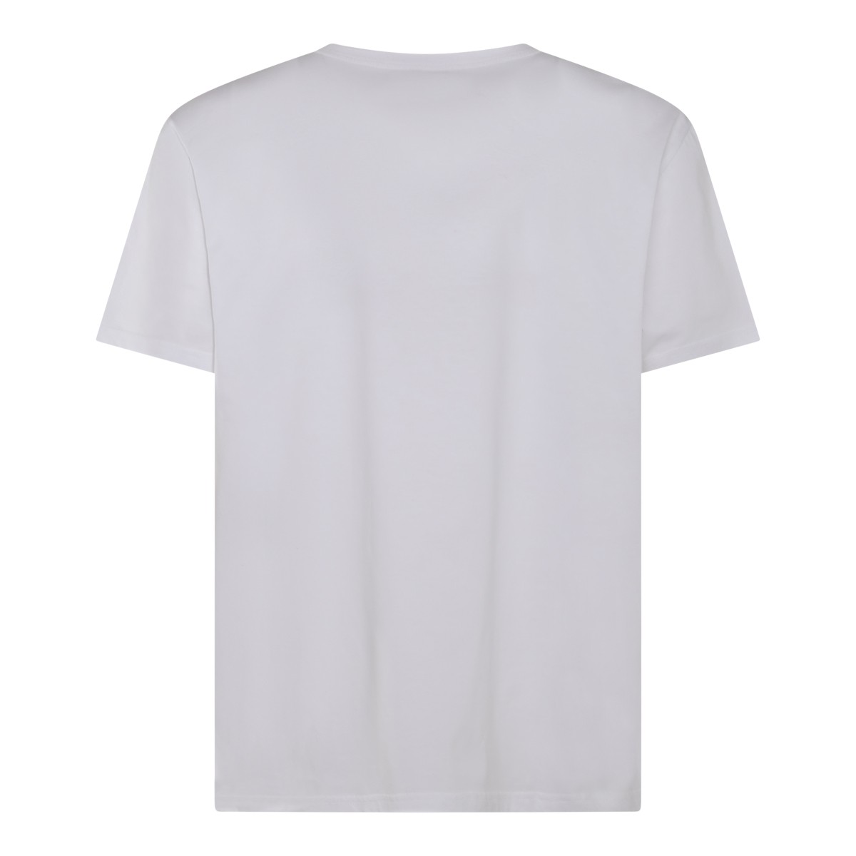 WHITE AND BLACK COTTON T-SHIRT