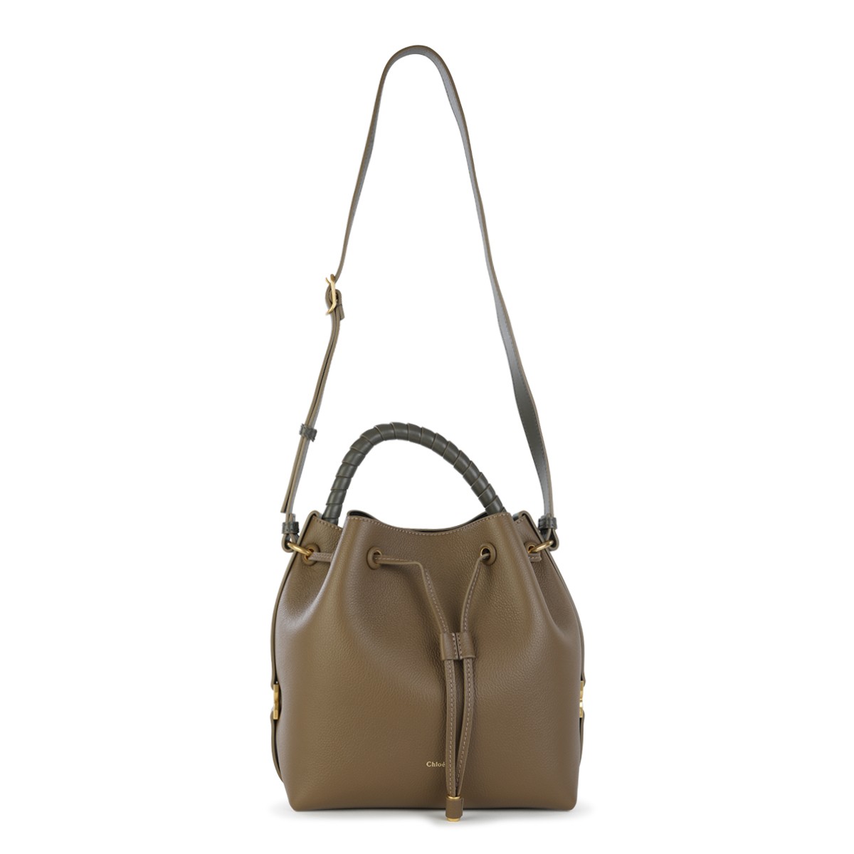 BROWN LEATHER MARCIE SHOULDER BAG