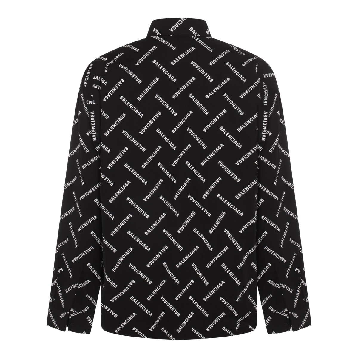 BLACK AND WHITE COTTON LOGO SHIRT  BLACK AND WHITE COTTON LOGO SHIRT