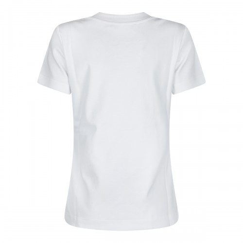 WHITE AND BLACK COTTON T-SHIRT