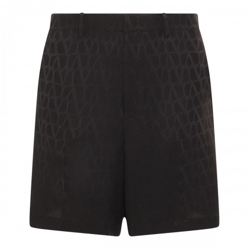 BLACK SILK SHORTS