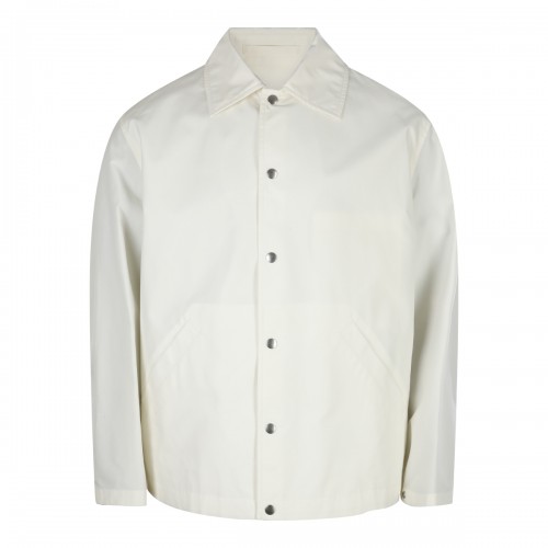 WHITE COTTON SHIRT JACKET