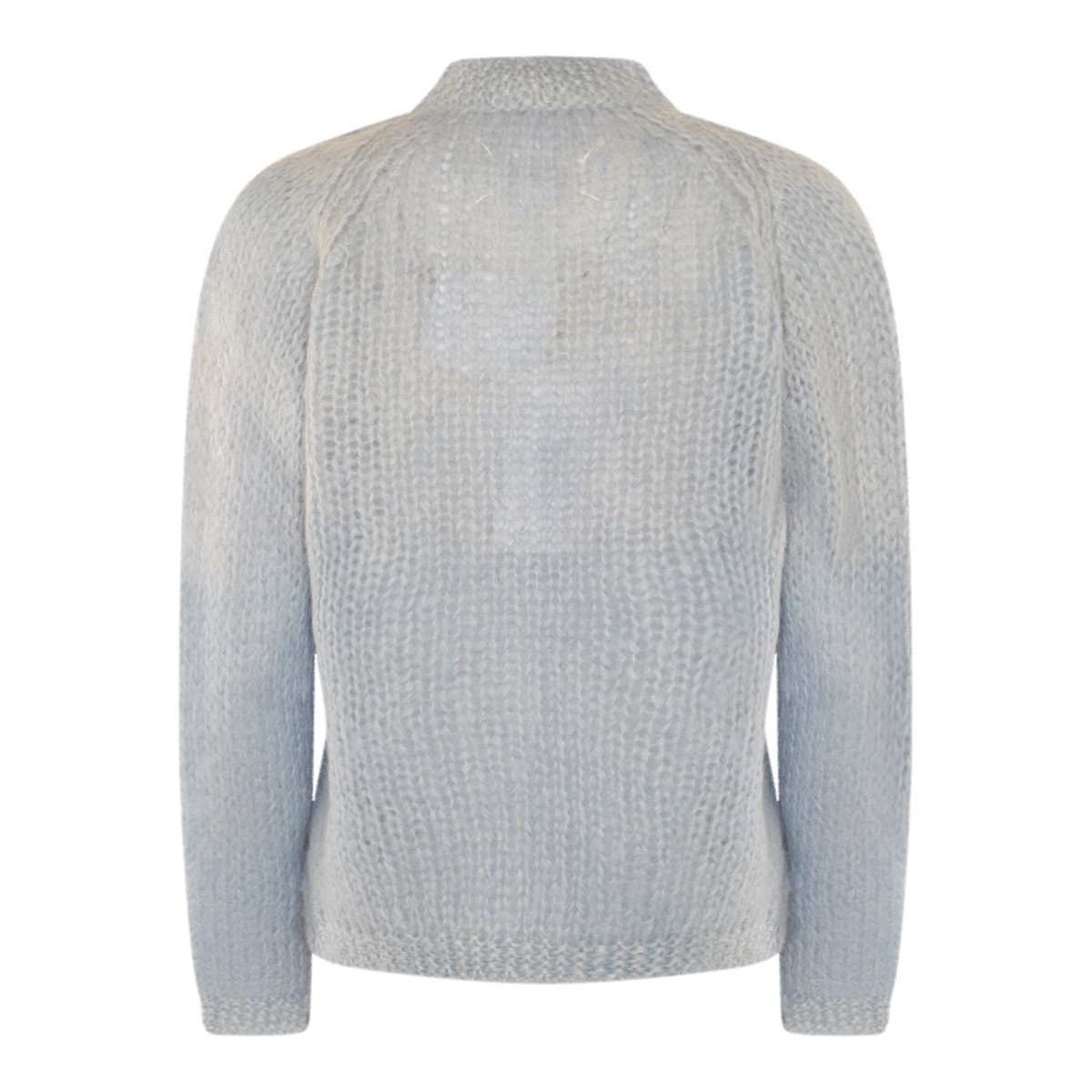 LIGHT BLUE WOOL BLEND CARDIGAN