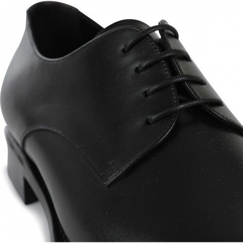 BLACK LEATHER LACE UP SHOES