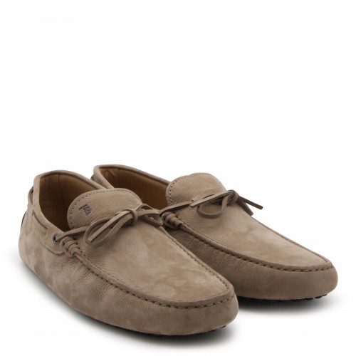 BEIGE SUEDE GOMMINO LOAFERS