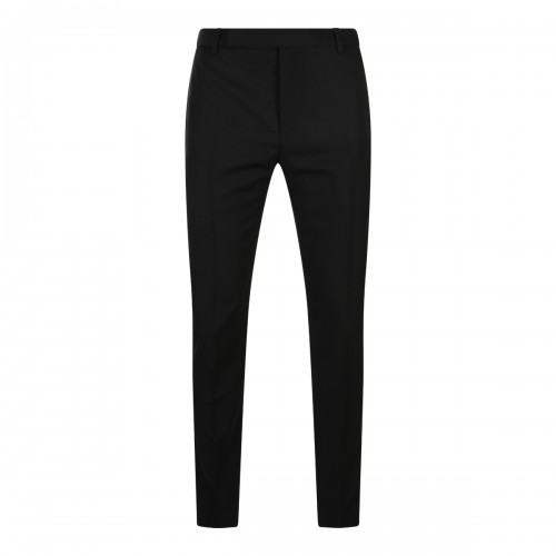 BLACK WOOL TROUSERS