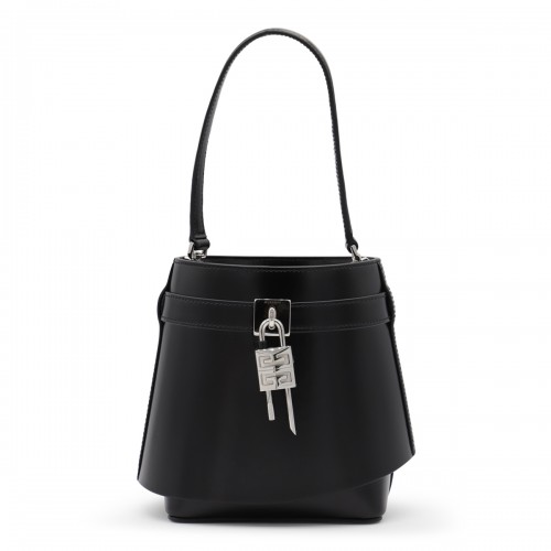 Black croc detail clearance lock front tote bag