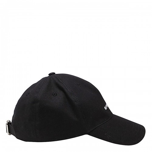 BLACK COTTON LOGO BASEBALL CAP