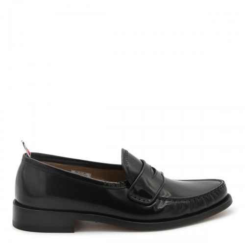 BLACK LEATHER LOAFERS