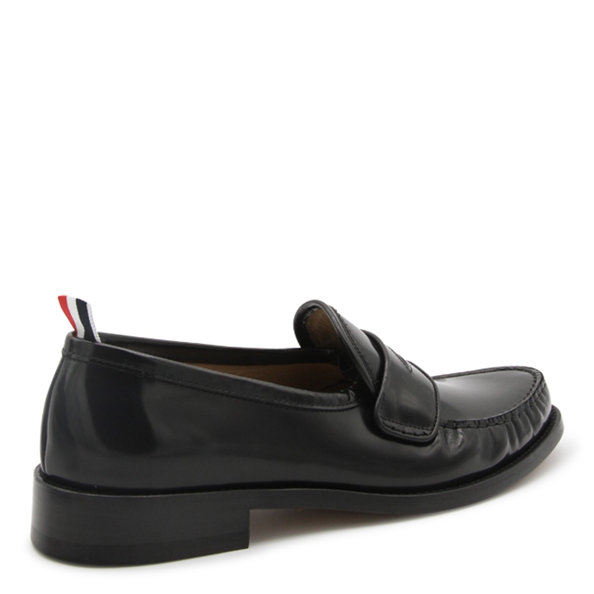 BLACK LEATHER LOAFERS