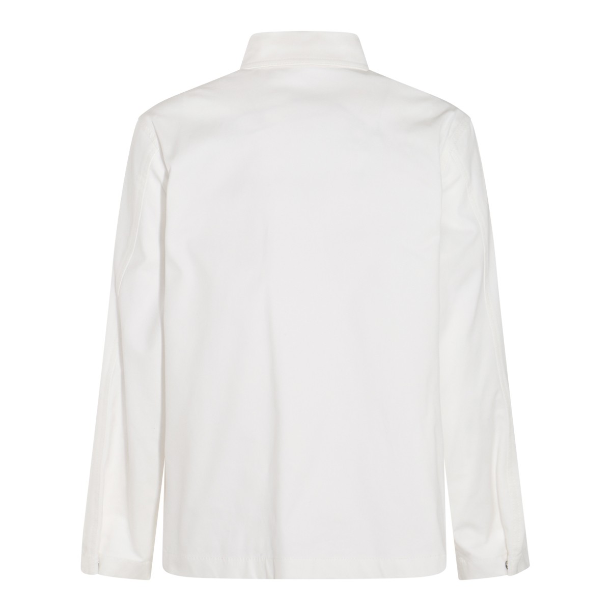 WHITE COTTON BLEND SHIRT JACKET WHITE COTTON BLEND SHIRT JACKET