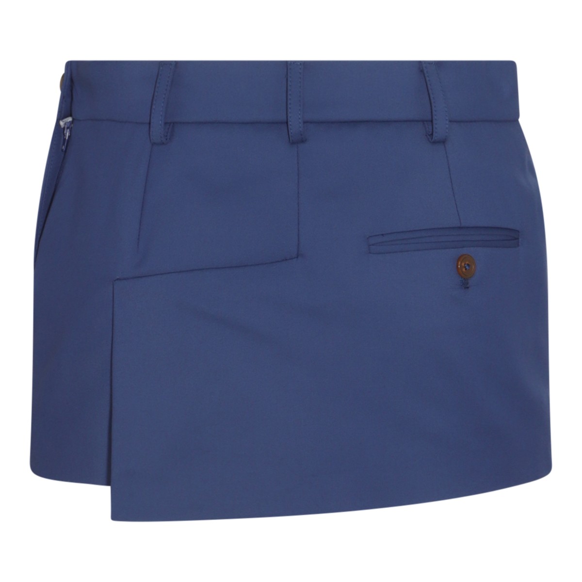 BLUE COTTON MINI SKIRT