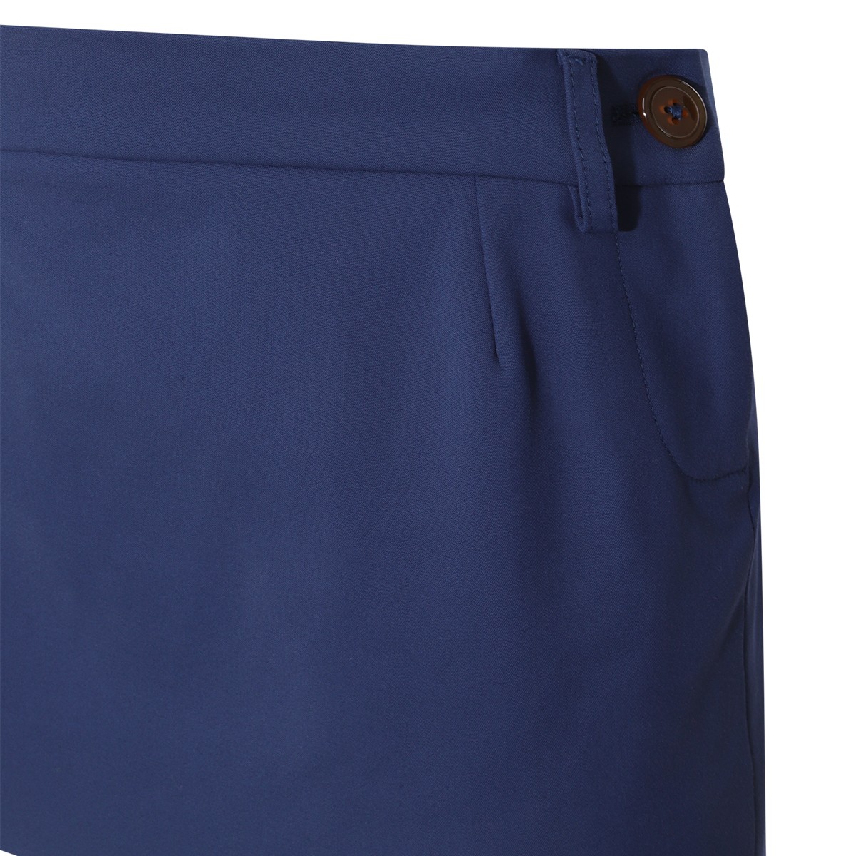 BLUE COTTON MINI SKIRT