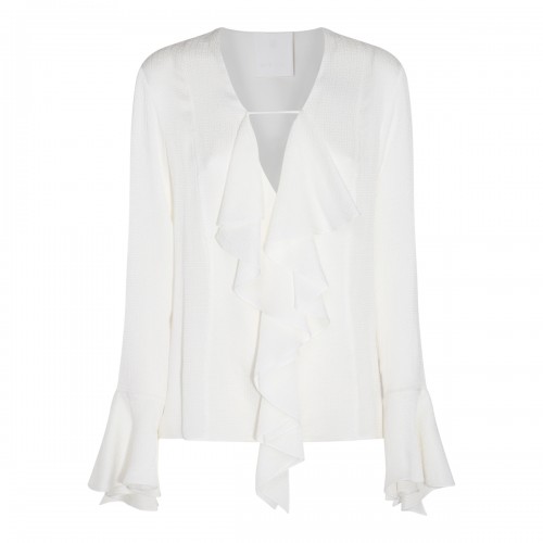 WHITE SILK TOP