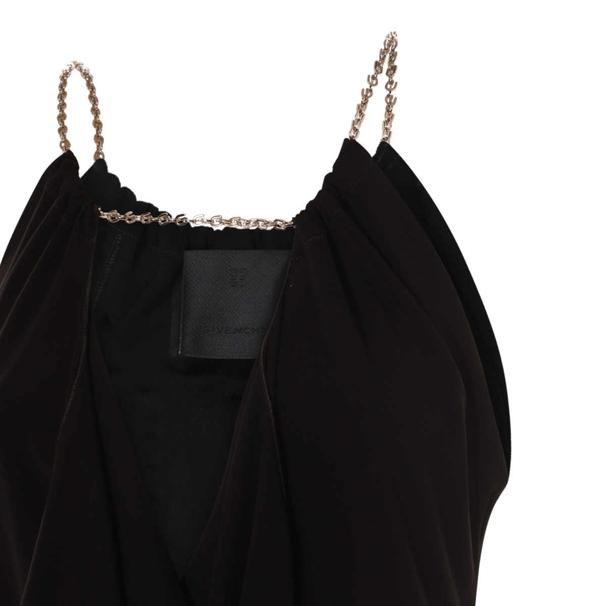BLACK VISCOSE SLEEVELESS DRESS  BLACK VISCOSE SLEEVELESS DRESS