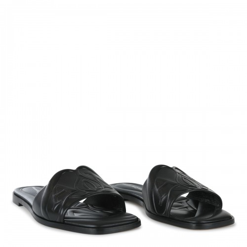 BLACK LEATHER FLATS 2