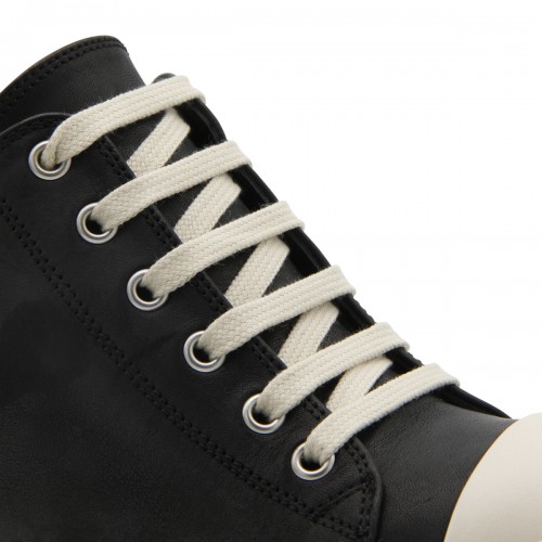BLACK AND MILK LEATHER SNEAKERS