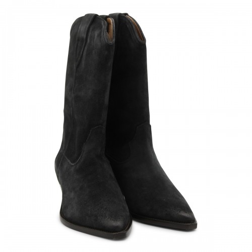 FADED BLACK SUEDE DUERTO WESTERN BOOTS 