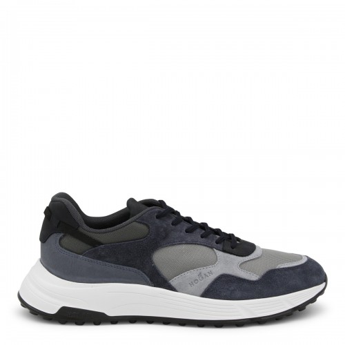 GREY LEATHER HYPERLIGHT SNEAKERS