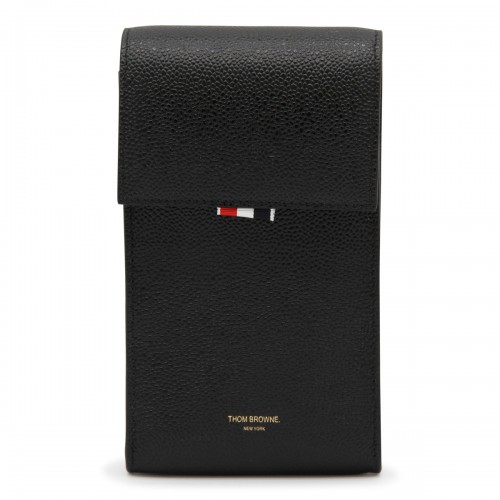 Thom Browne – Black Leather Crossbody Bag Uni