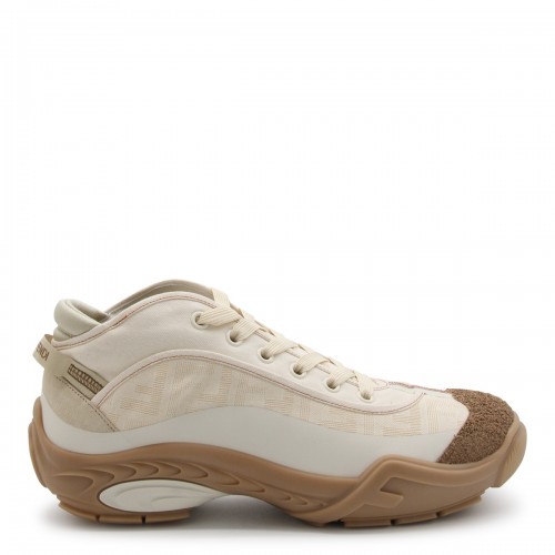 CREAM LEATHER SNEAKERS