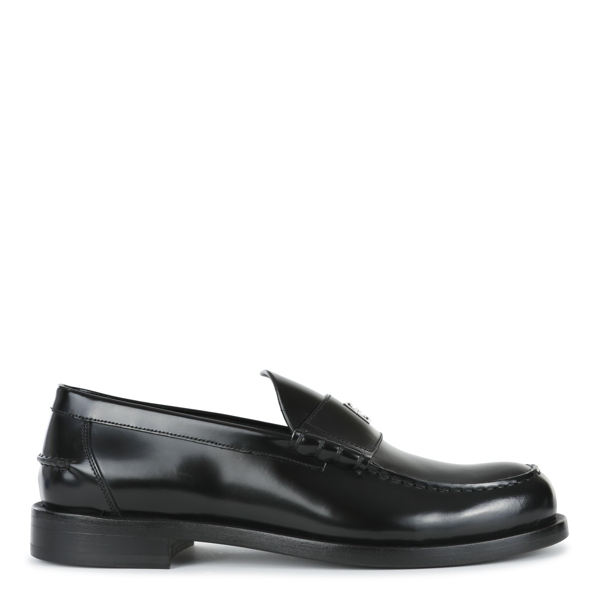 BLACK LEATHER LOAFERS