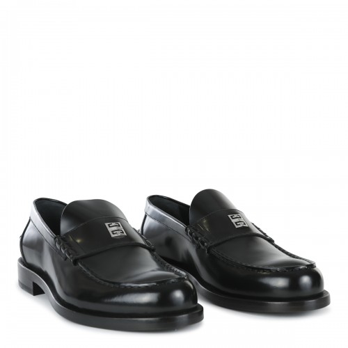 BLACK LEATHER LOAFERS