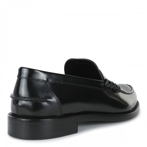 BLACK LEATHER LOAFERS