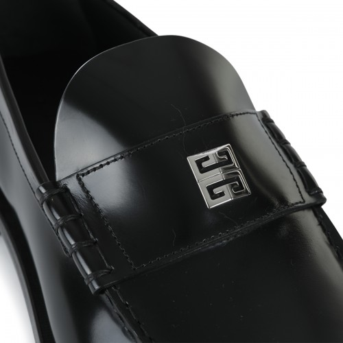 BLACK LEATHER LOAFERS