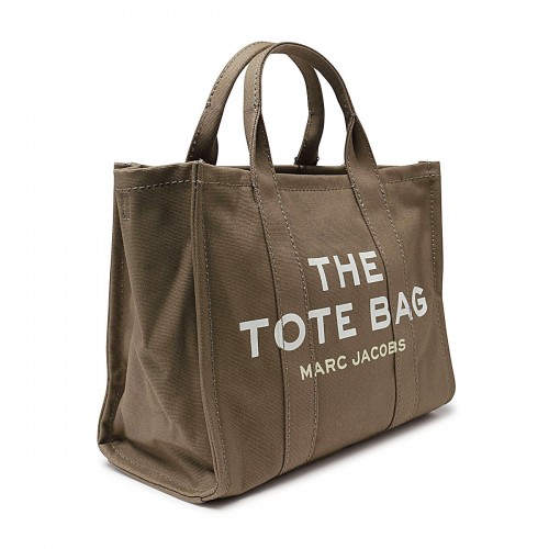 BEIGE AND WHITE CANVAS TOTE BAG