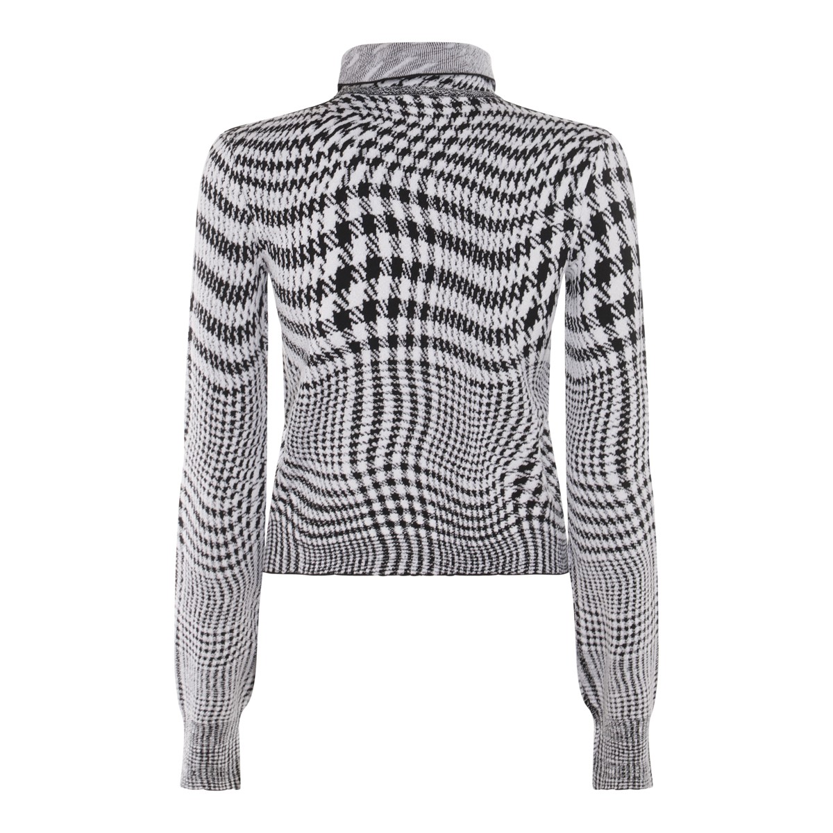 BLACK AND WHITE WOOL BLEND...