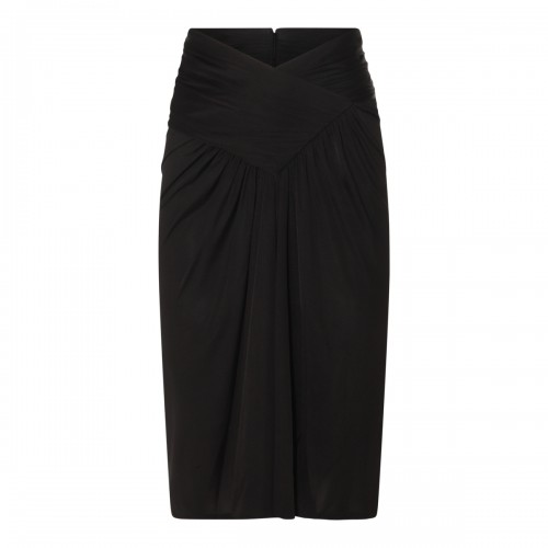 BLACK VISCOSE SKIRT