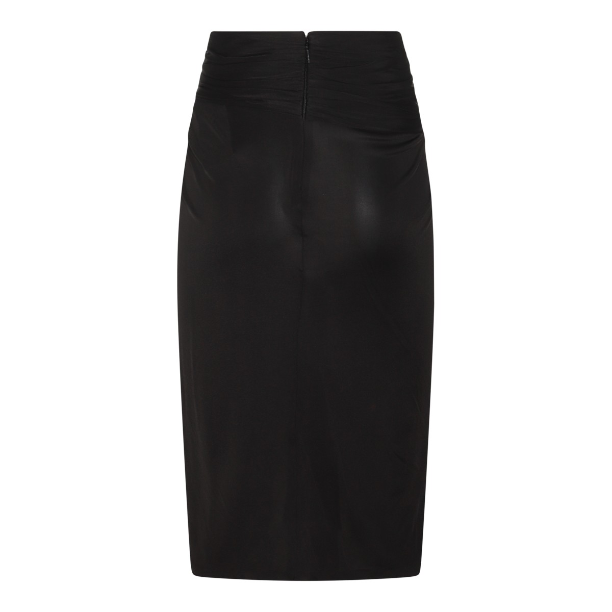 BLACK VISCOSE SKIRT