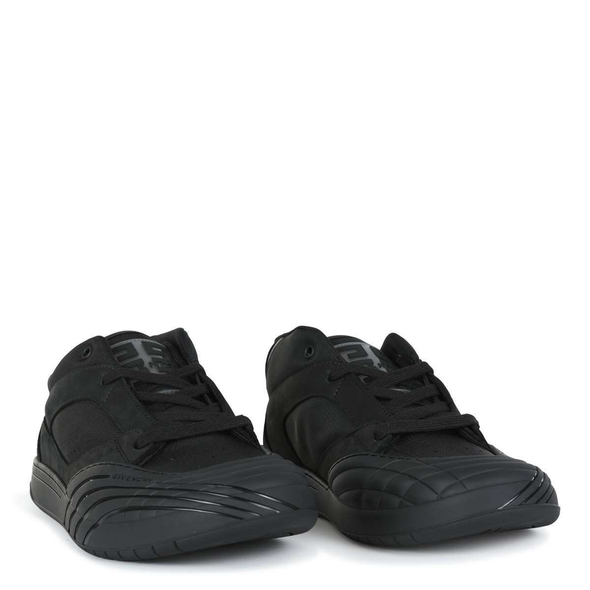 BLACK LEATHER SNEAKERS