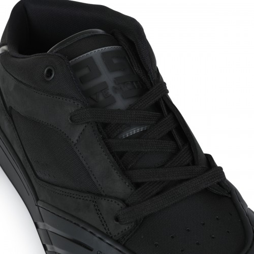 BLACK LEATHER SNEAKERS