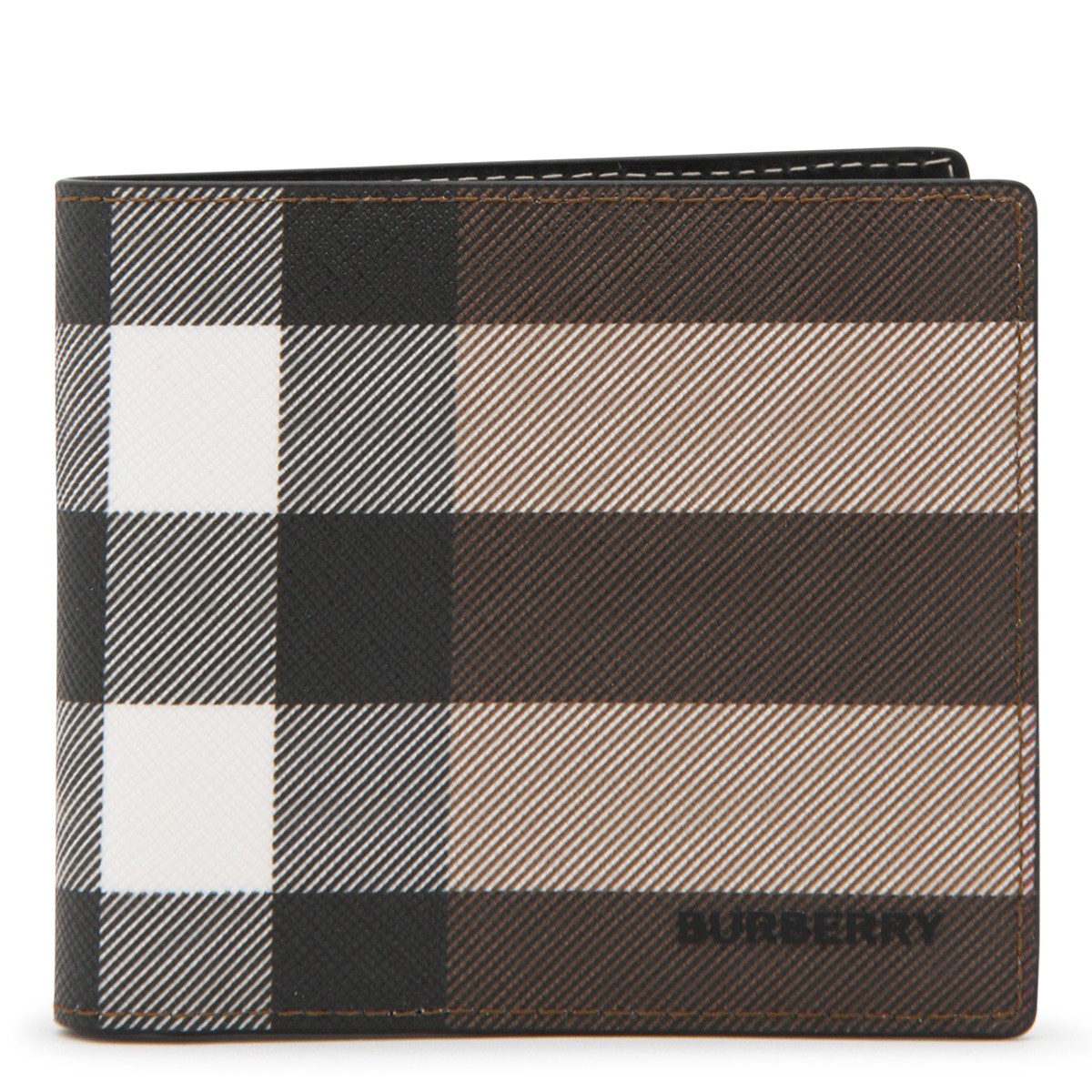 EXAGGERATED CHECK CANVAS WALLET 