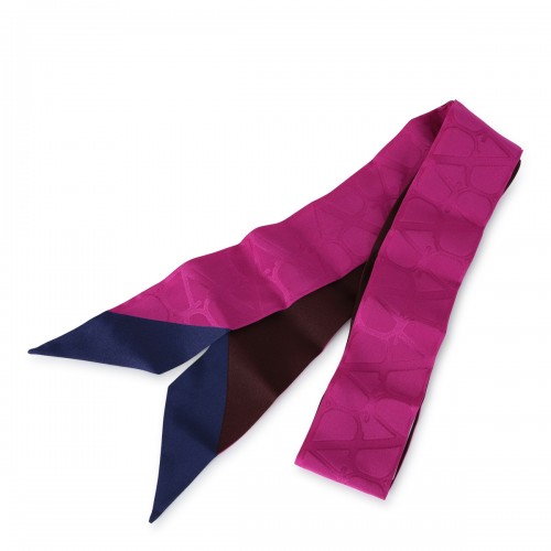 PINK AND BLUE SILK SCARVES