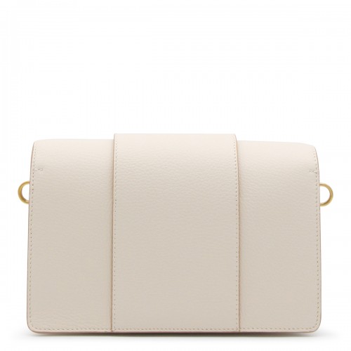 WHITE LEATHER H CROSSBODY BAG