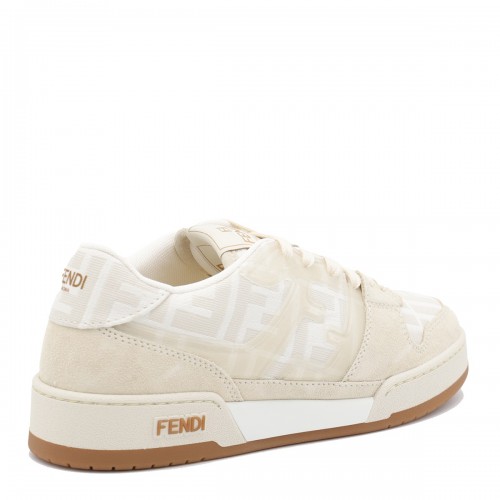 BEIGE LEATHER MATCH SNEAKERS