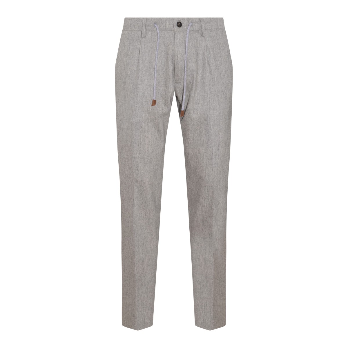 GREY WOOL BLEND TROUSERS