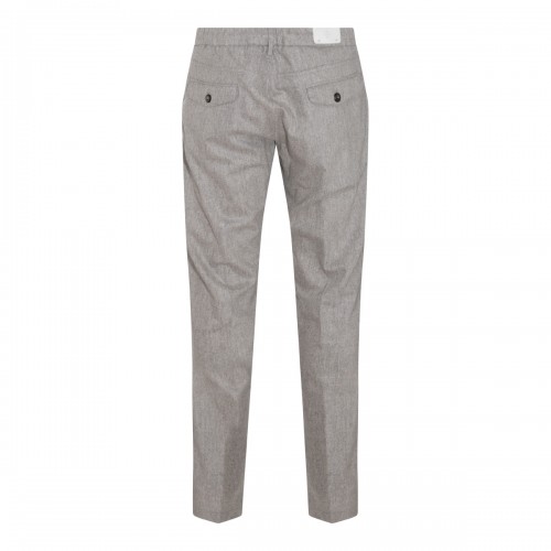 GREY WOOL BLEND TROUSERS