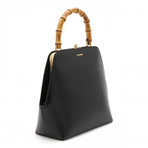 BLACK LEATHER SHOULDER BAG