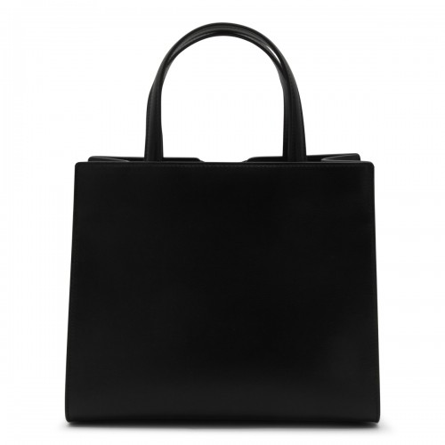 BLACK LEATHER VERA TOTE BAG