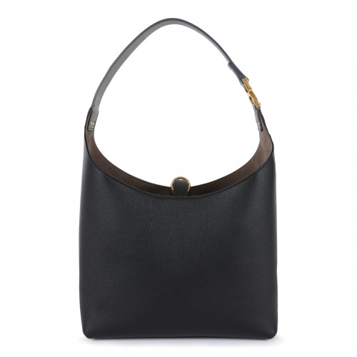 BLACK LEATHER MARCIE SMALL SHOULDER BAG