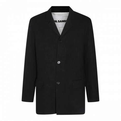 BLACK VISCOSE CASUAL JACKET