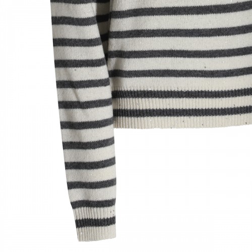 WHITE AND GREY WOOL KNITWEAR