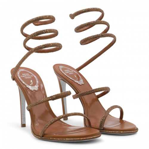 TOBACCO LEATHER SANDALS