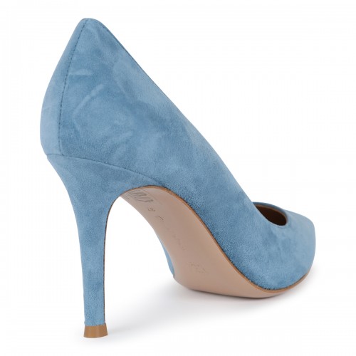 LIGHT BLUE SUEDE PUMPS