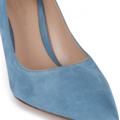 LIGHT BLUE SUEDE PUMPS